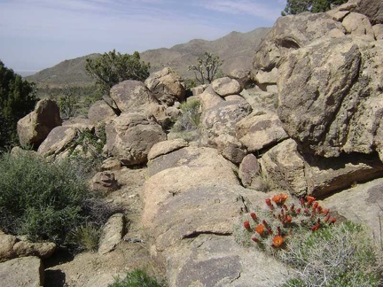 I scramble over a few rocks on the way to Butcher Knife Canyon