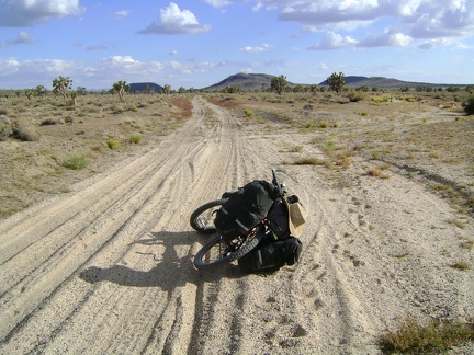 At the high point of Aiken Mine Road, I still haven't chosen a place where I'd like to camp my last night of this Mojave trip