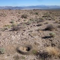Big ant hill at the mouth of my chosen canyon in the Cady Mountains with a nice view of Broadwell Dry Lake