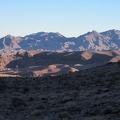 I hike cross-country in the Cady Mountains foothills one final mile to get back to my tent, avoiding the powerline road nearby