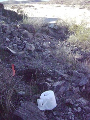 After breakfast, I dig a cat hole up on the hillside above Indian Springs Road