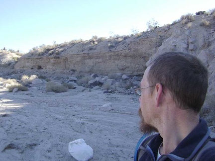Erosion along the walls of Indian Springs wash