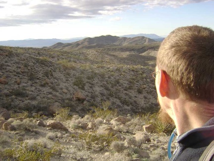 At the top of this low ridge, I contemplate my next steps