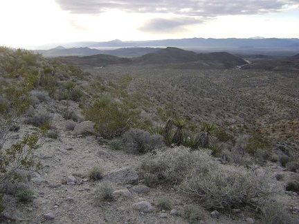 Looking to the northwest, I can see another wash that looks like it drains toward Indian Springs