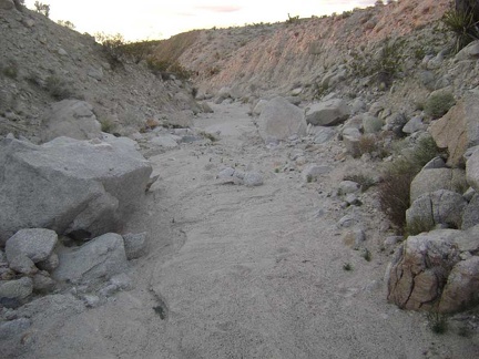 Faint pink light in the wash