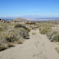 Nice views down to Ivanpah Valley behind me as I hike up the old road