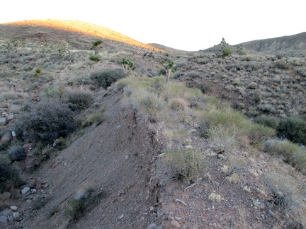 A lot of fill was used to build up the Ivanpah railway bed across low-lying drainage areas like this one