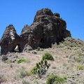 The cool rocks formations in the Castle Peaks area are endless; this one harbors a small natural arch