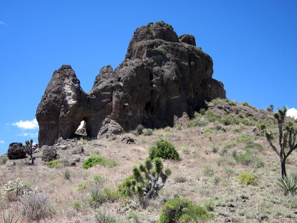 The cool rocks formations in the Castle Peaks area are endless; this one harbors a small natural arch