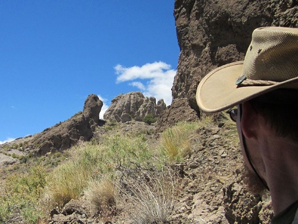 On the other side of this Castle Peaks arch is a rock formation that looks like a tortoise, with its head extended