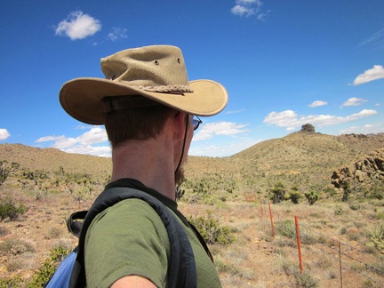 I continue hiking more or less along the barbed-wire fence