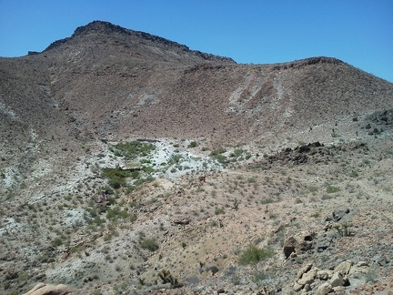 I catch a good front-on view of the Cave Spring area from the rock igloos