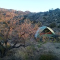 Back at the tent on Woods Wash Road for sunset, I crawl inside, home again for the night!