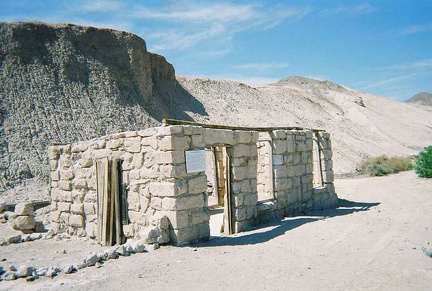 Over on the west side of the Amargosa River is the ruins of an old stone saloon from 100 years ago