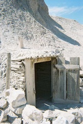 Cold storage behind the old stone saloon