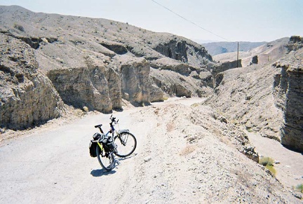 I head downhill into the canyon toward the China Ranch date farm