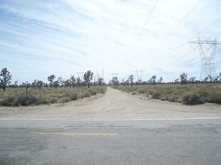 About 1.5 miles before reaching the Cima Store, I pass that power-line road again that crosses Mojave National Preserve