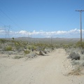 While at the Kelbaker Road summit, I take a look at the power-line road which I could have taken to get here from Cima Road