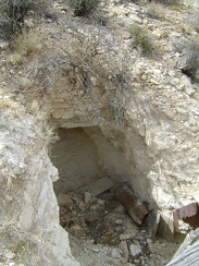 Just outside the cabin is what looks like the remains of a small dugout