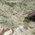 A view of the Copper World Mine cabin from the hill just above the dugout