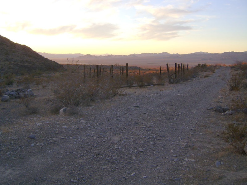 Passing the Cornfield Spring Road corral again, I exit the Providence Mountains for the day