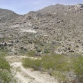 The road ends at a cul-de-sac and a campsite overlooking Coyote Springs