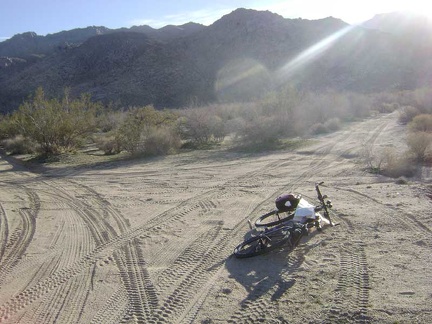At another junction on the way to Coyote Springs, I pull out my map to look for this fork in the road