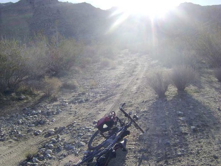 This final piece of the road to Coyote Springs is a little rocky, but has fresh tire tracks