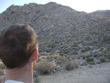 Just beyond the dip in the old road, I find myself facing a rugged, rocky hill