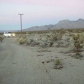 My dirt road from Coyote Springs ends at dusk when I reach the Kelbaker Road "highway"