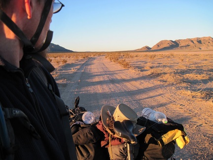 Back down on &quot;the main road,&quot; I look north on Crucero Road near Broadwell Dry Lake