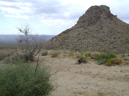 A stark pinnacle just south of Coyote Spring on the way to Chicken Water Spring