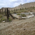 A broken-down brick cistern sits in the corral at Chicken Water Spring, Mojave National Preserve
