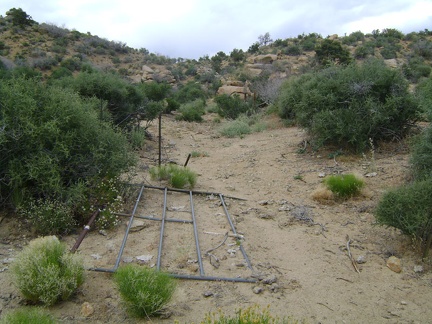 A broken-down gate near Silver Lead Spring