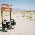 The 10-ton bike takes another brief break at the Devil's Corn Field