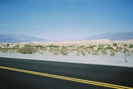 Beyond Stovepipe Wells, I cross Death Valley on Highway 190 and stop to look at the Death Valley Dunes