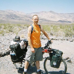 Day 10: Emigrant Campground to Furnace Creek, 100 degrees, 31 bicycle miles