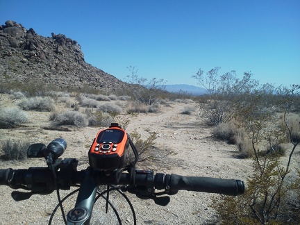 Some stretches of Fenner Hills Road are just a weak track through creosote-bush scrub