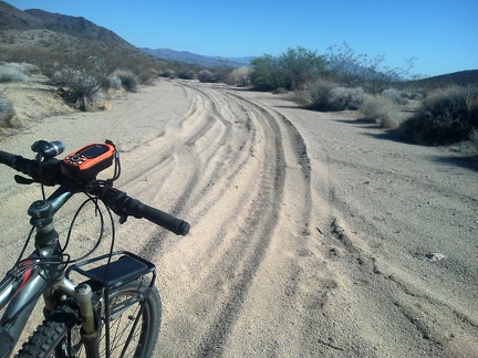 Ugh, Fenner Hills Road passes through a couple of sandy stretches where I can barely ride my bike.