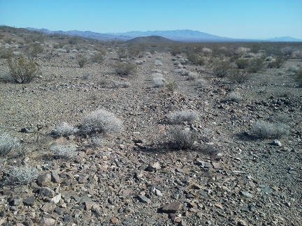 Occasionally, Fenner Hills Road almost fades away, in the gravelly stretches