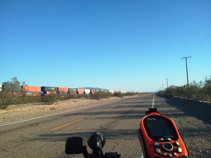 After my refreshment break at the Fenner store, I'm ready to ride on; I ride under the I-40 freeway and down old Route 66