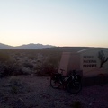 I reenter Mojave National Preseve at dusk, and ride most of the final 20-some miles back to camp in the dark: a pleasant evening
