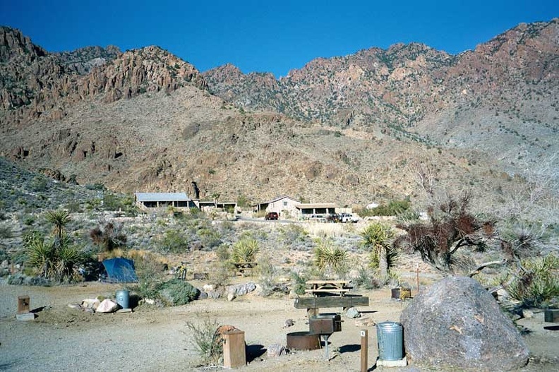 The little six-site campground at Providence Mountains State Recreation Area