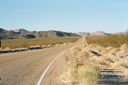 I take on the 12-mile climb up Kelbaker Road rising away from Kelso Depot