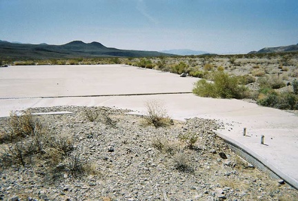 Standing in the middle of the abandoned campground's swimming pool