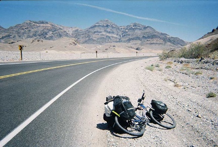 Rising up into the Funeral Mountains on Highway 190