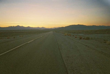 The light dims here on Tecopa Hot Springs Road