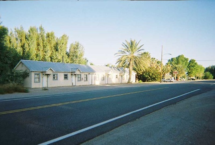 A row of cabins along Highway 127 in "downtown" Shoshone