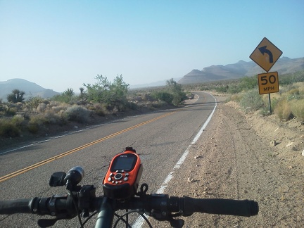 The 13-mile ride back to Mid Hills Campground up Black Canyon Road starts on pavement