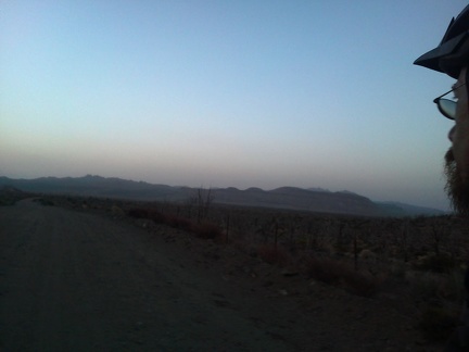 It gets dark just as I approach Wild Horse Canyon Road for the final couple of miles back up to Mid Hills Campground